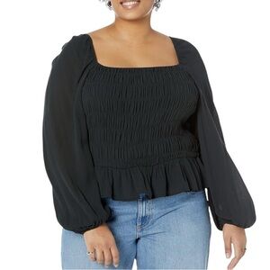 NWT The Drop Wes Long Sleeve Blouse